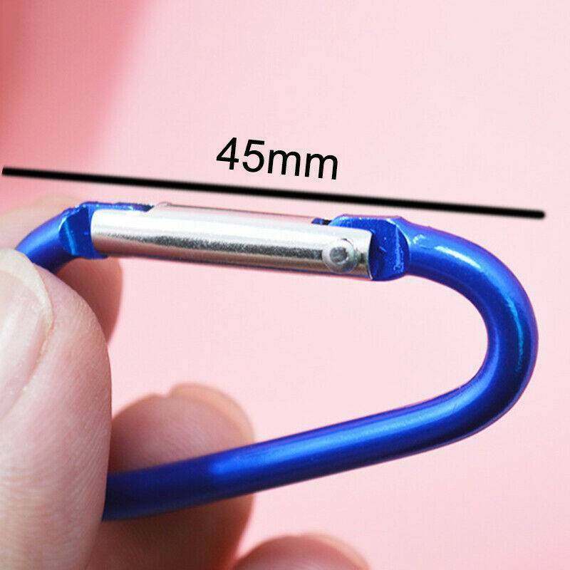 10 x Carabiner Small Spring Clip Snap Clasp Hook Keyring Carabina Karabiner Hot