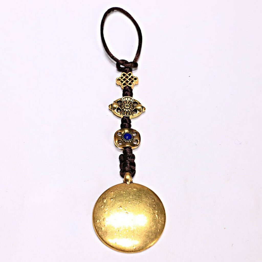 Tibetan Necklace In Copper Hanging Smooth Back Amulet Car Hanging