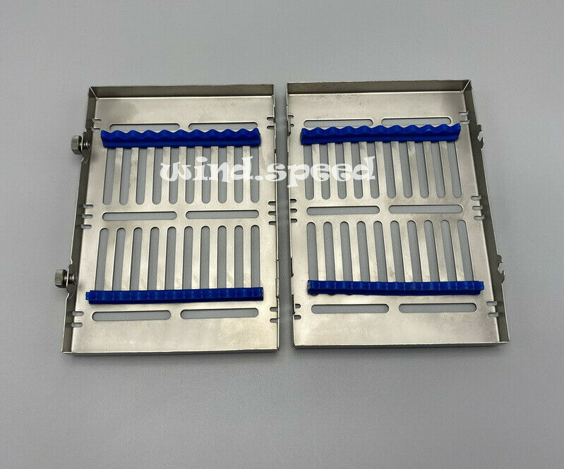 1pc Dental SS Autoclave Sterilization Cassette Rack Tray Box For 10 Instrument