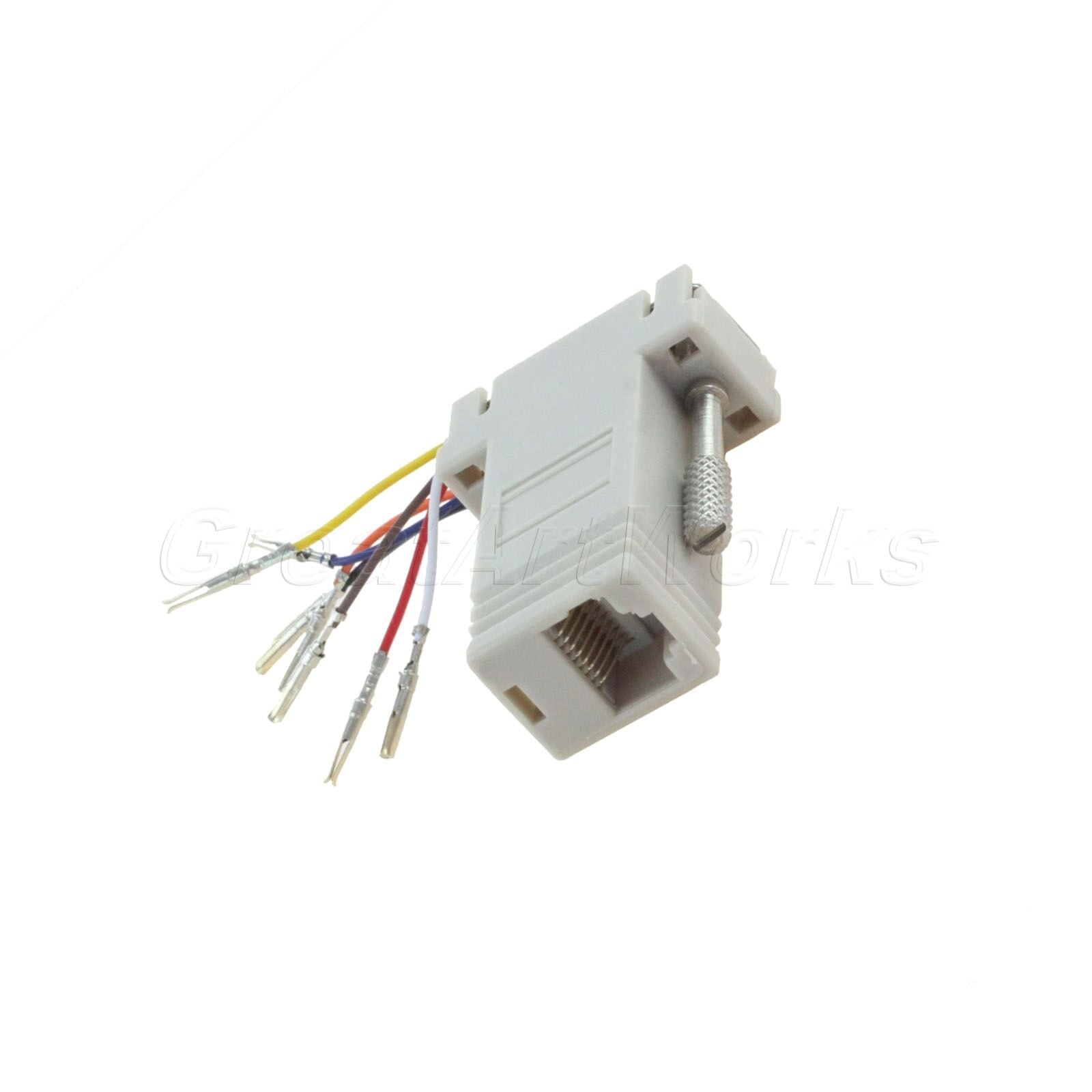 10pcs Extender F/F Female DB9 Female to RJ45 RS232 Female Adapter Connector