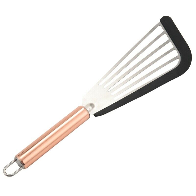 Ultra Flexible Stainless Steel Spatula With Silicone Top Soft Edge Slotted SpaC1
