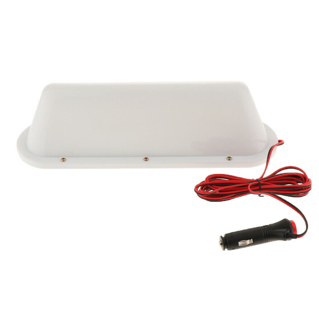 Waterproof RGB Taxi Top Light LED Roof Sign Dome Light w/ Cigarette Lighter