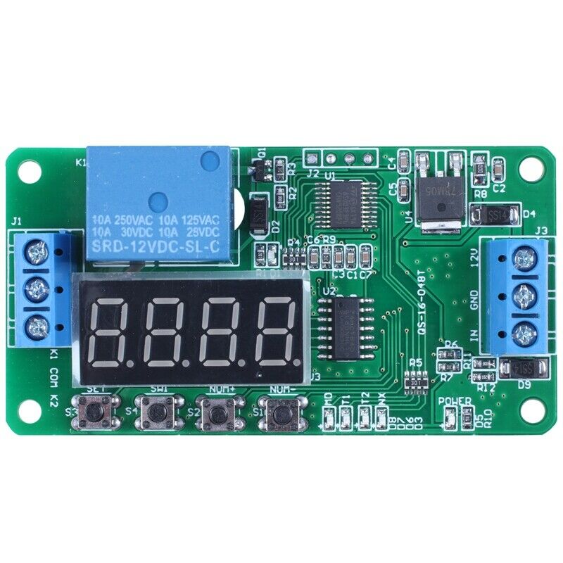 Dual Channel 12V Multi Functional Dpdt Delay Timer Relay Time Control Switch DA7