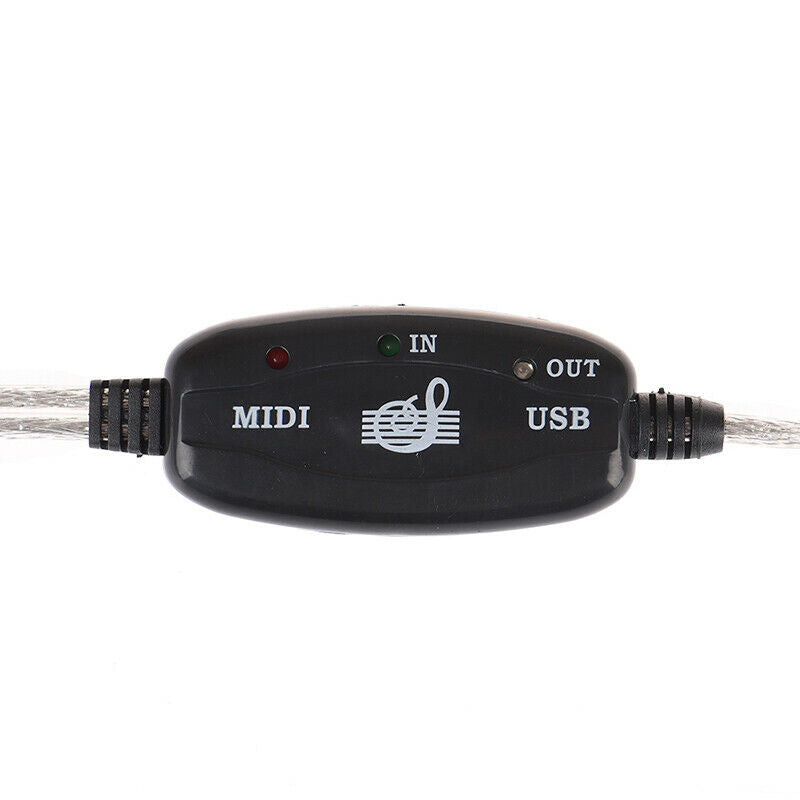 USB IN-OUT MIDI Interface Cable Converter to PC Music Keyboard Adapter CoDEAU