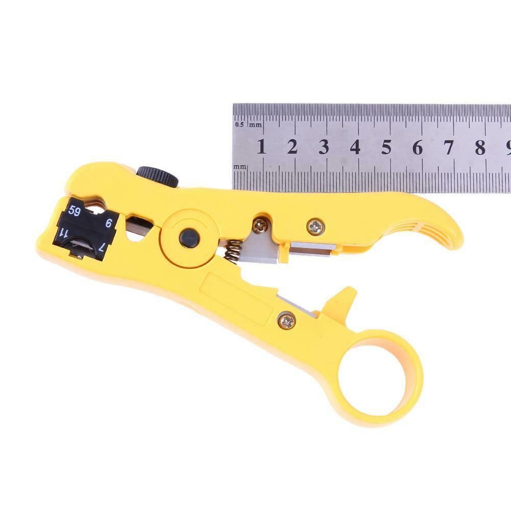 Multifunction Coaxial Cable Stripper Clamp Crimping Pliers for RG69/6/11/7 @