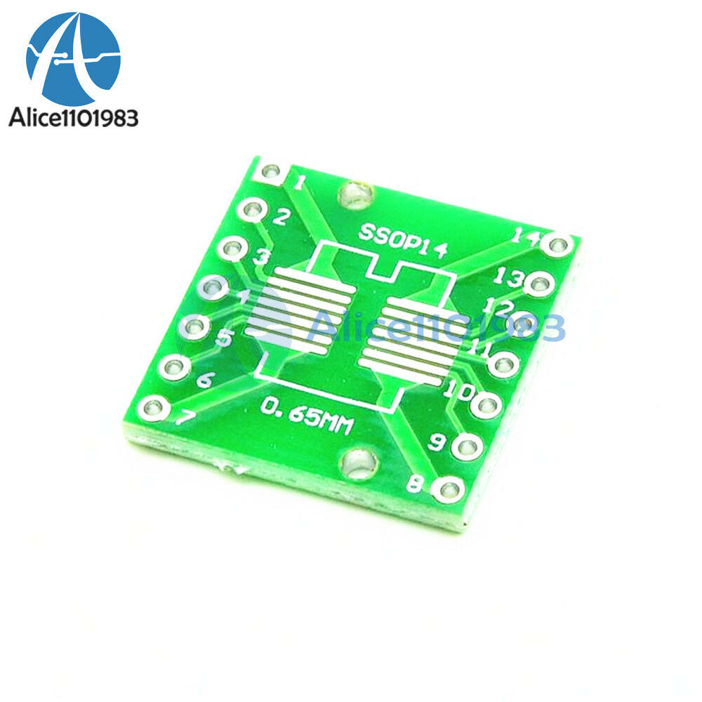 20PCS IC SOP14 SSOP14 TSSOP14 DIP 0.65/1.27/2.54mm Adapter PCB Board Converter