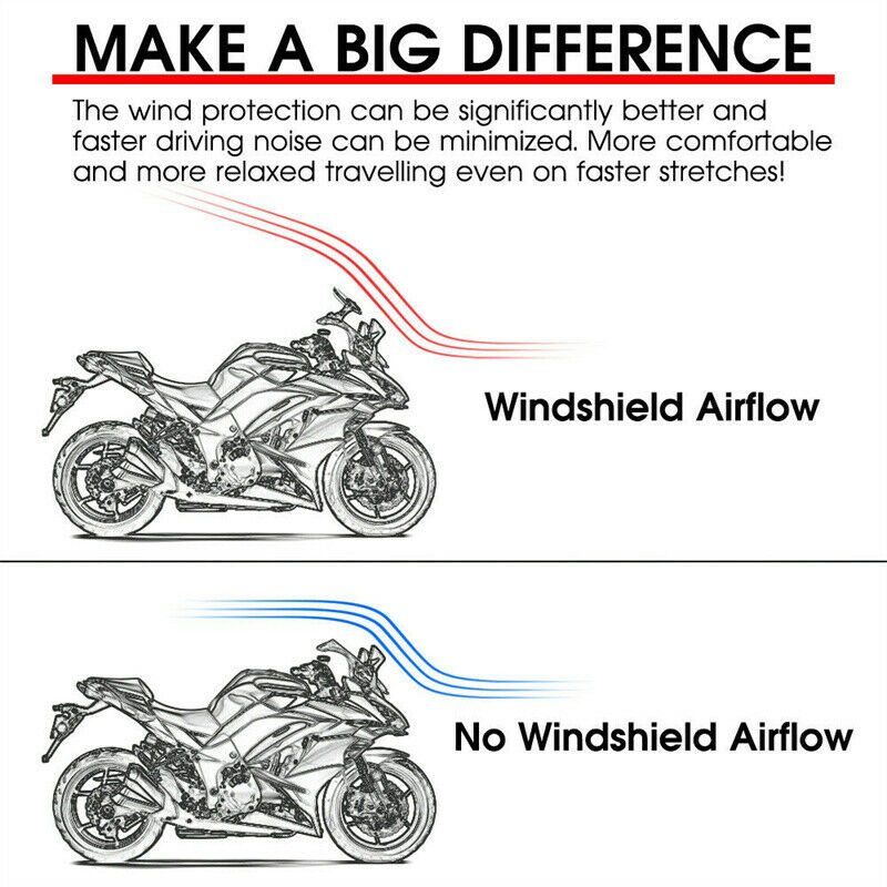 Universal Clip On Adjustable Screen Windscreen Windshield Spoiler Air Deflector