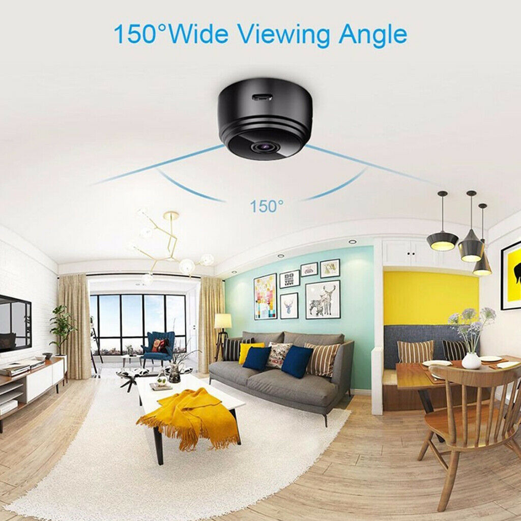 Mini Black Full-HD 2.0MP CMOS Smart IR IP Camera Home Outdoor Night Vision