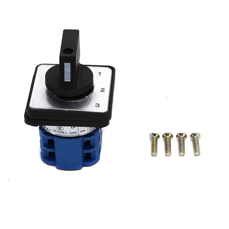440V 20A 4-Position 0-1-2-3 Rotary Selector Changeover Switch Stock LW26-20/2 Qx