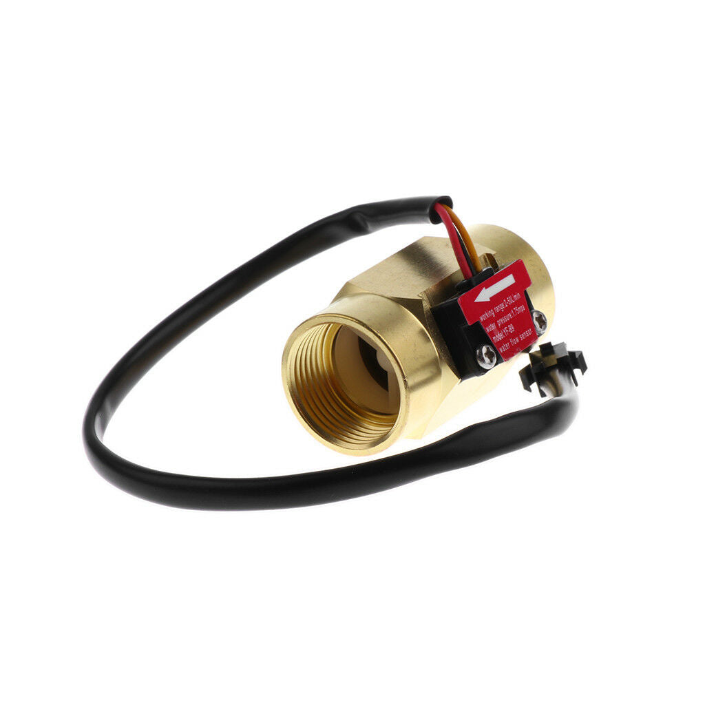 G3/4 Thread Hall Effect Liquid Water Flow Sensor Switch Flowmeter Fluidmeter