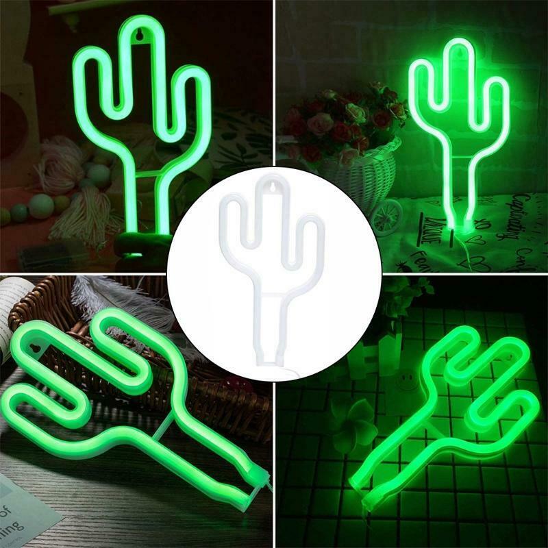 Cactus Neon Sign Light for Wall Decor USB or Battery Operated Living Room Decor