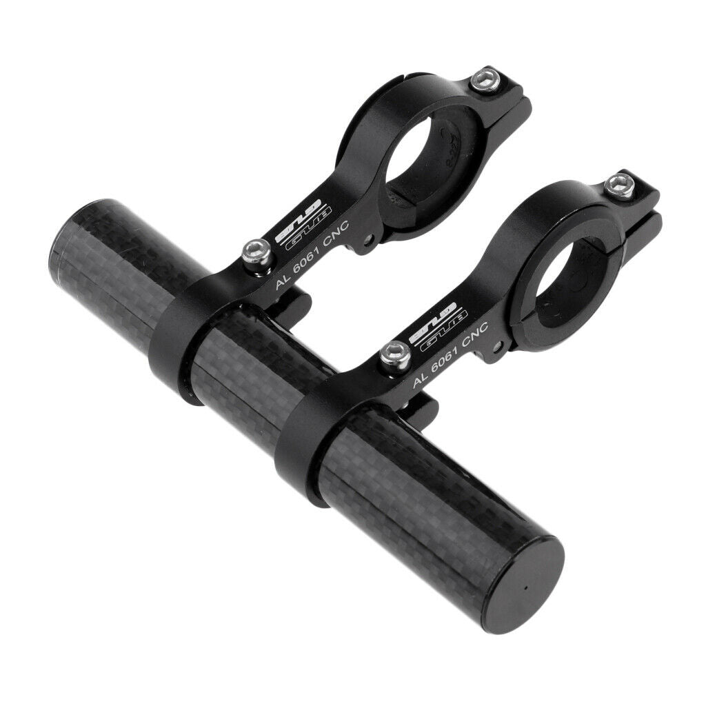 Carbon Fiber Bike Handlebar Extender Light Phone Bracket Holder Components