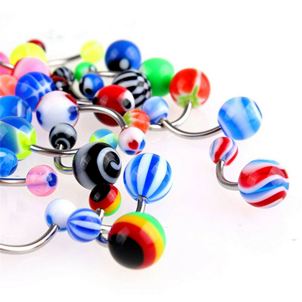 30PCS/Set MULTI-PACK OF MIXED STYLE BELLY BARS / NAVEL RINGS PIERCINGS Jewelery