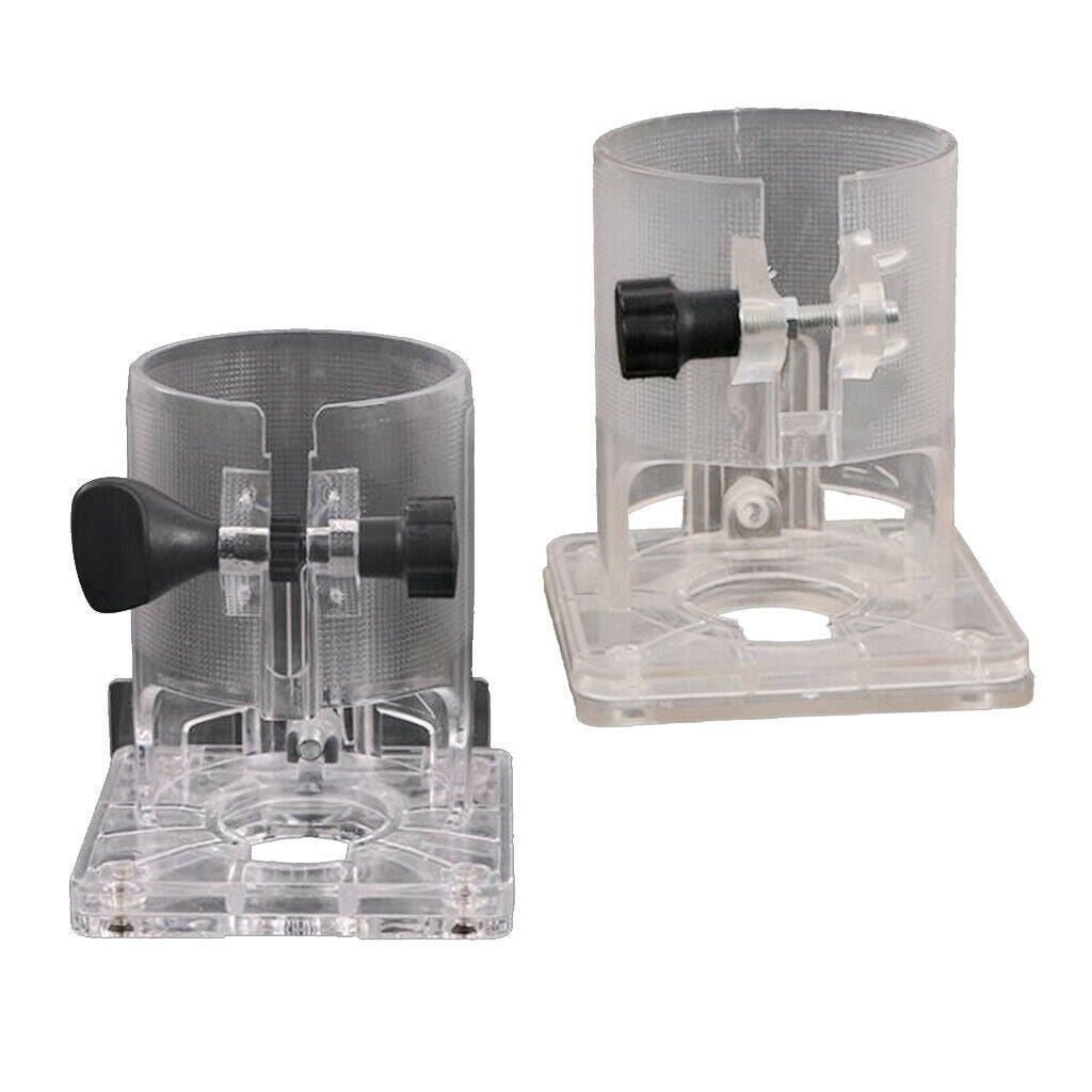 2 lot Trimmer Router Transparent Base Trimming Protective Plastic Base Knobs
