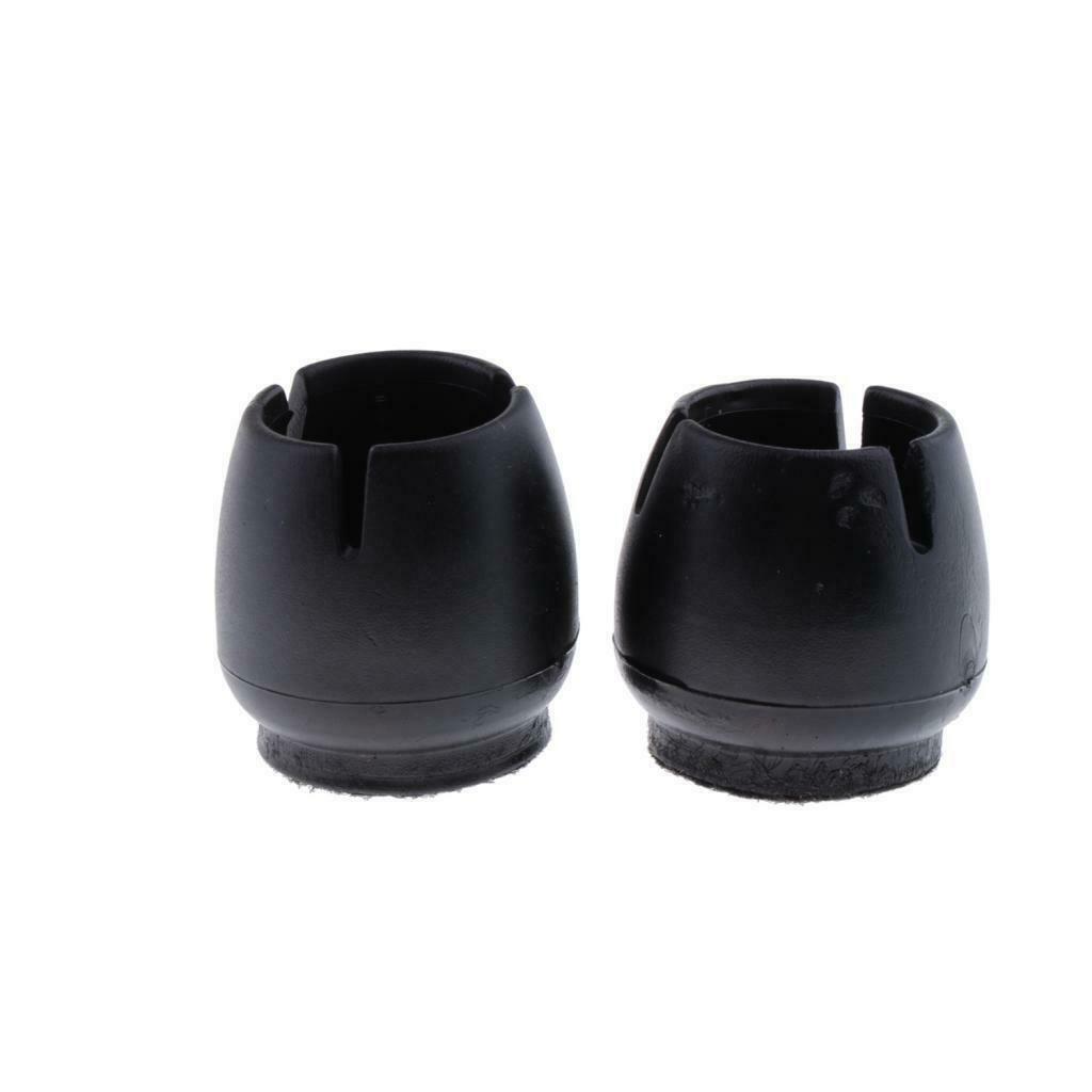 30pcs No-slip Chair Leg Caps Round Wood Furniture Floor Protectors Black