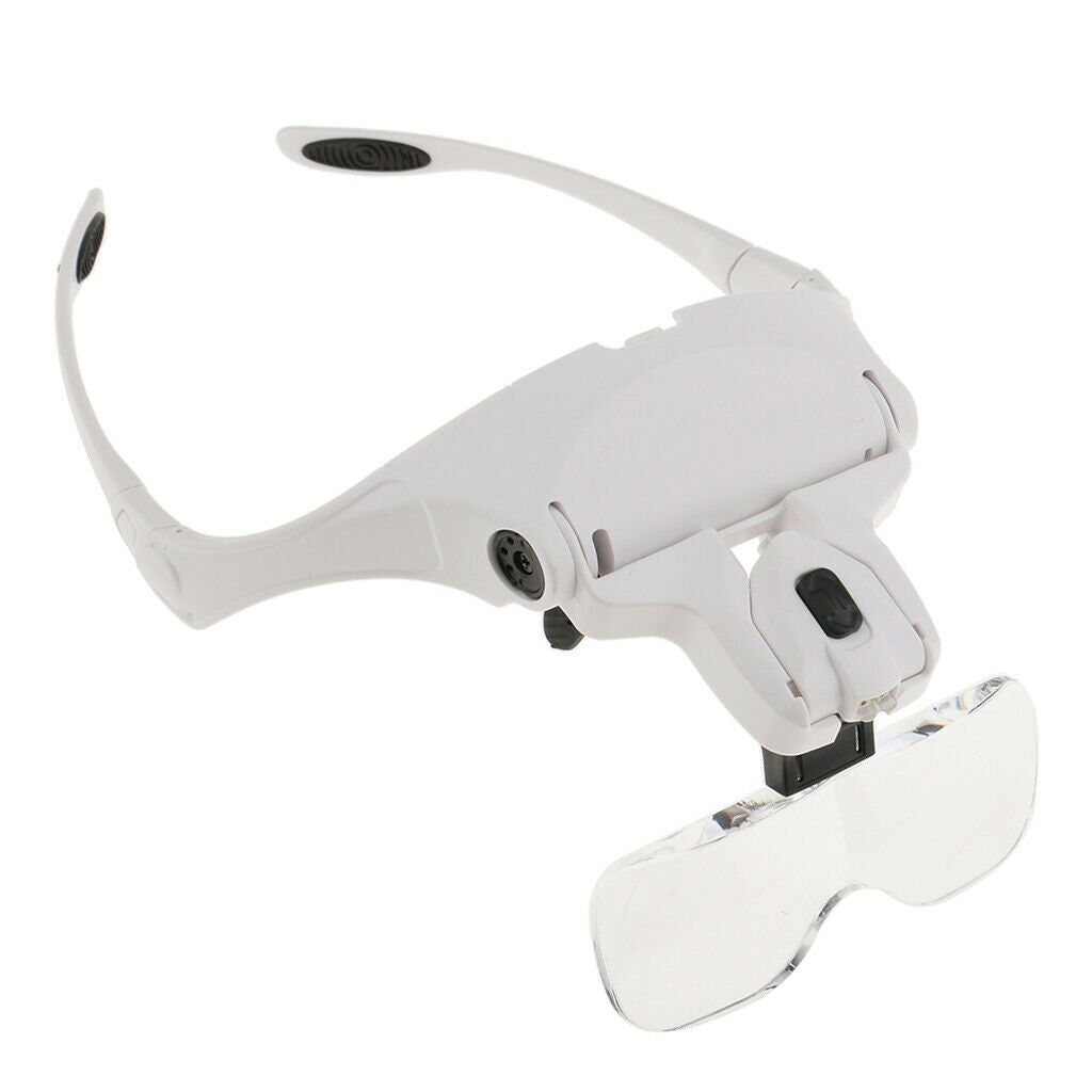 5 Lenses LED Head Light Magnifier Glass Microblading  Eyelash Makeup