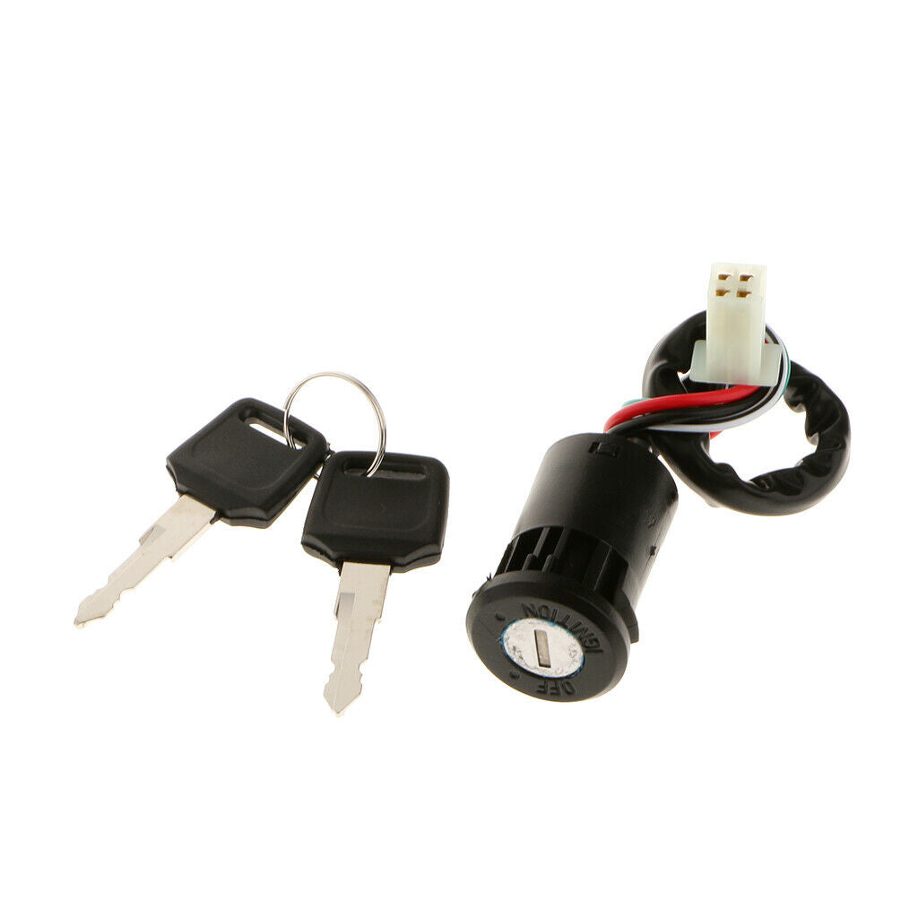 Ignition Lock Cylinder Fit for ATV Quad & Dirt Bikes 70cc 4 Wires Connection