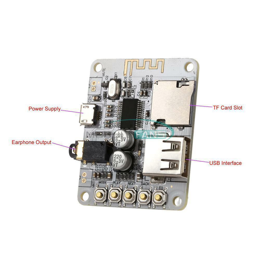 USB 5V Bluetooth 2.1 Audio-Receiver Board Stereo-Musik-Module+ Acryl DIY Kits M