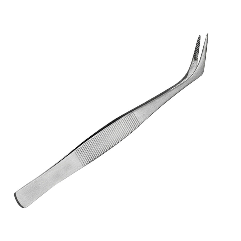 Steel Eyelash Extension Tweezer Curved Pincet Vetus Make-up Tools Sliver