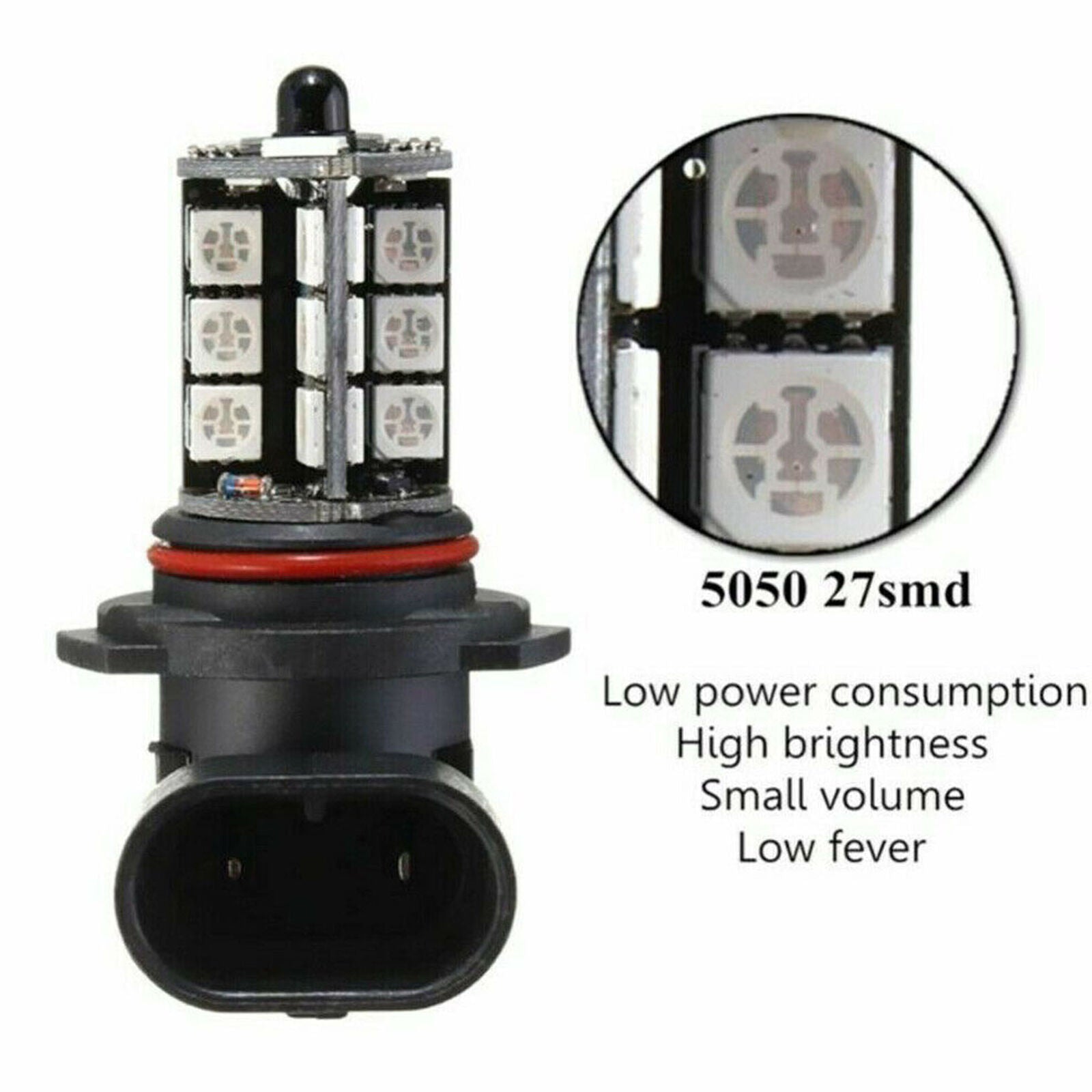2X RGB Remote Control H8 H9 H11 5050 27SMD Color Changing Auto LED FogLight Bulb