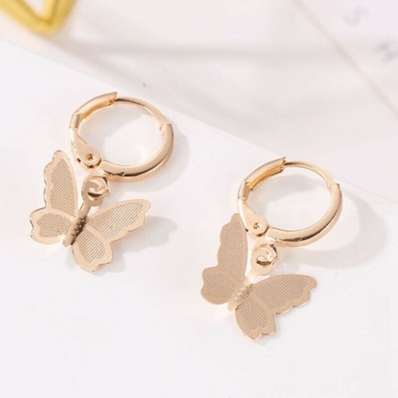 4X(Small Frosted Butterfly Ears Female Super Fairy Temperament Girlish Style F3)