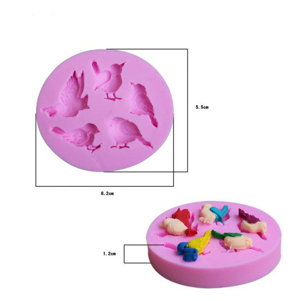 Bird Pattern Fondant Cake Mold Candy Sugar craft Cutter Baking Tool zcJC.l8