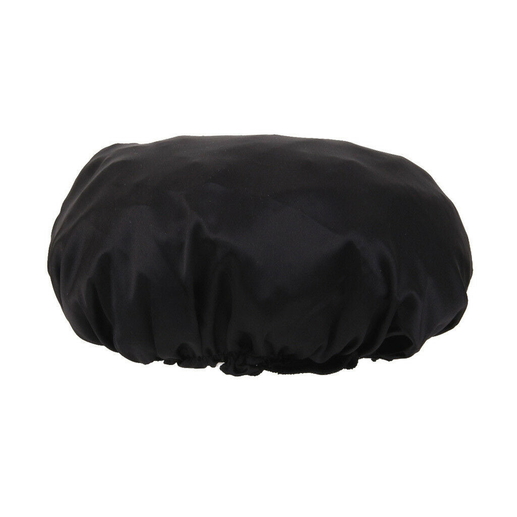 100% Pure Silk Sleeping   Sleep Hat Wrap Hair Care Bonnet Scarves Black