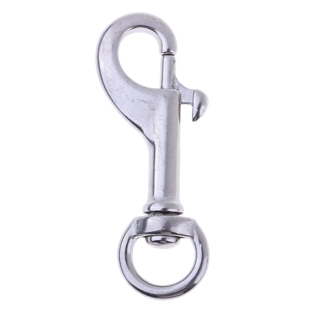 Scuba Diving 316 Stainless Steel Hook Single End  Buckle Metal Clip 68mm
