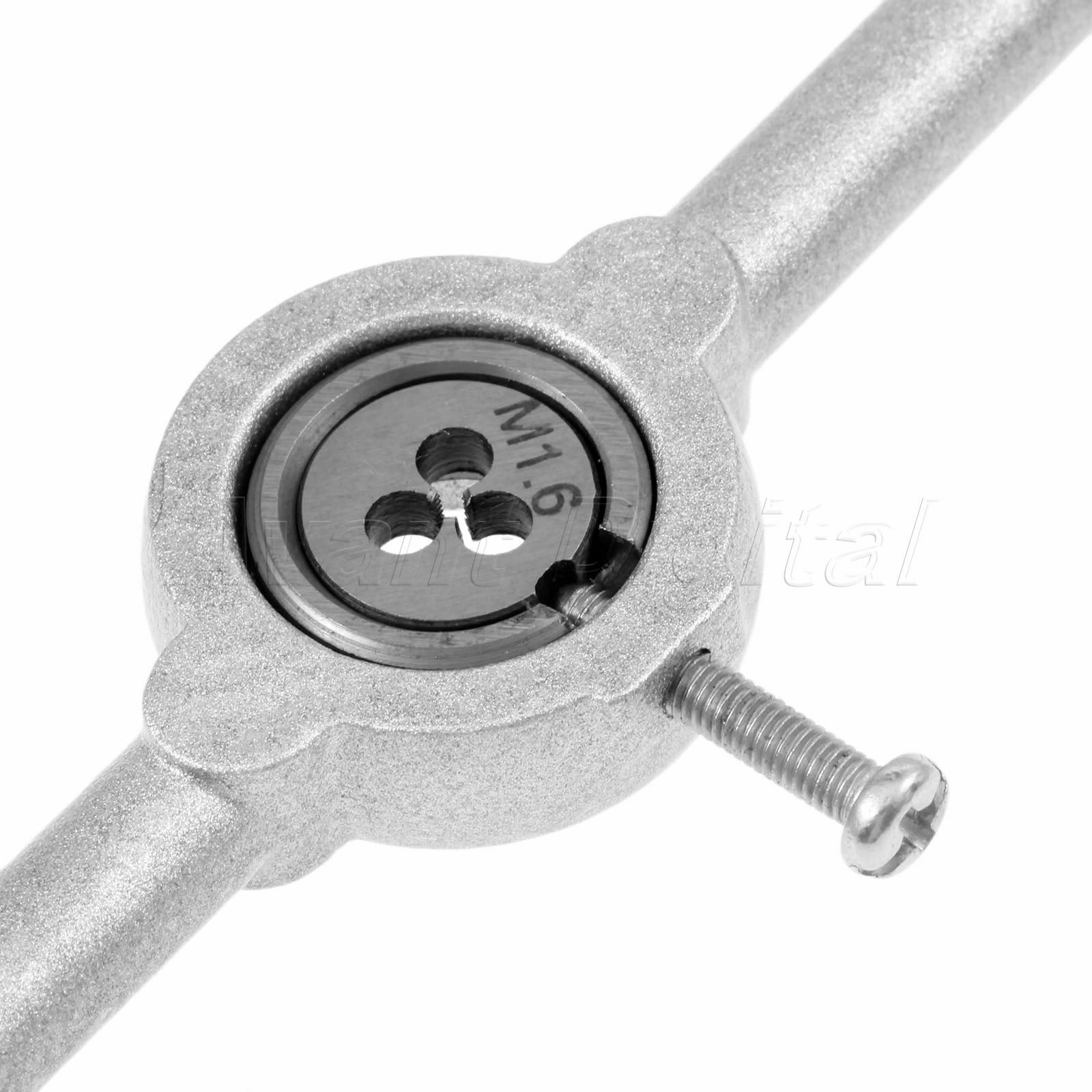 M1-M2.5 Metric Thread Screw Tap Threading Die & Wrench Metalworking Tool 1 set