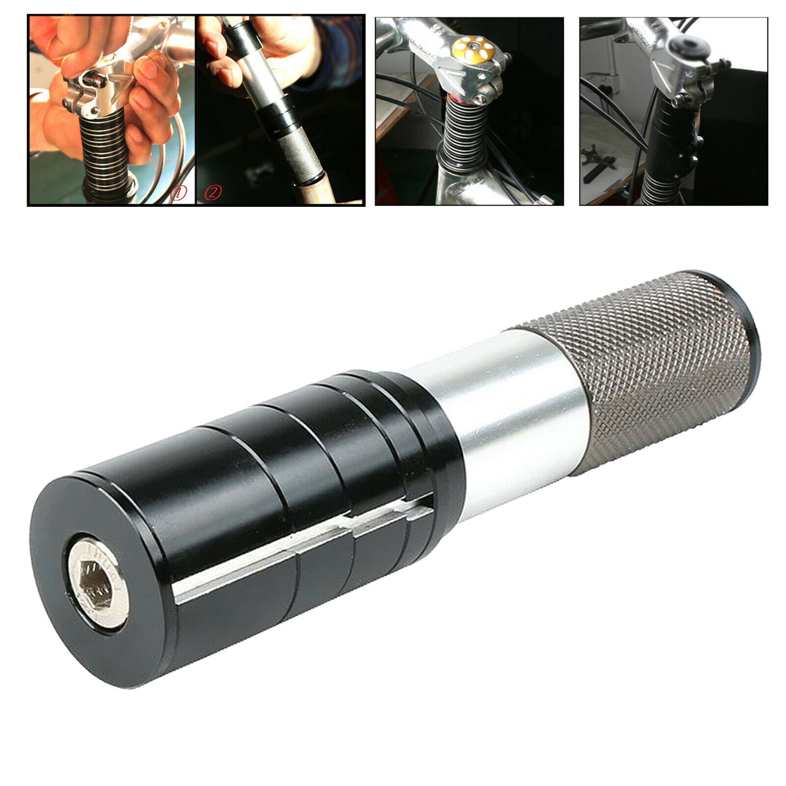 Road Bike Fork Stem Extender Adjustable Handlebar Riser Adapter Cycling Accs