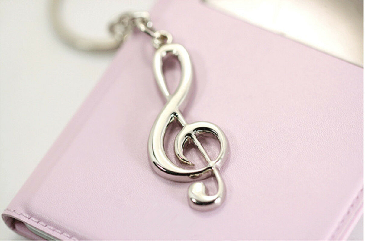Metal Musical Note Key Ring Keyfob-Keyring Music Symbol Keychain fashion Gift