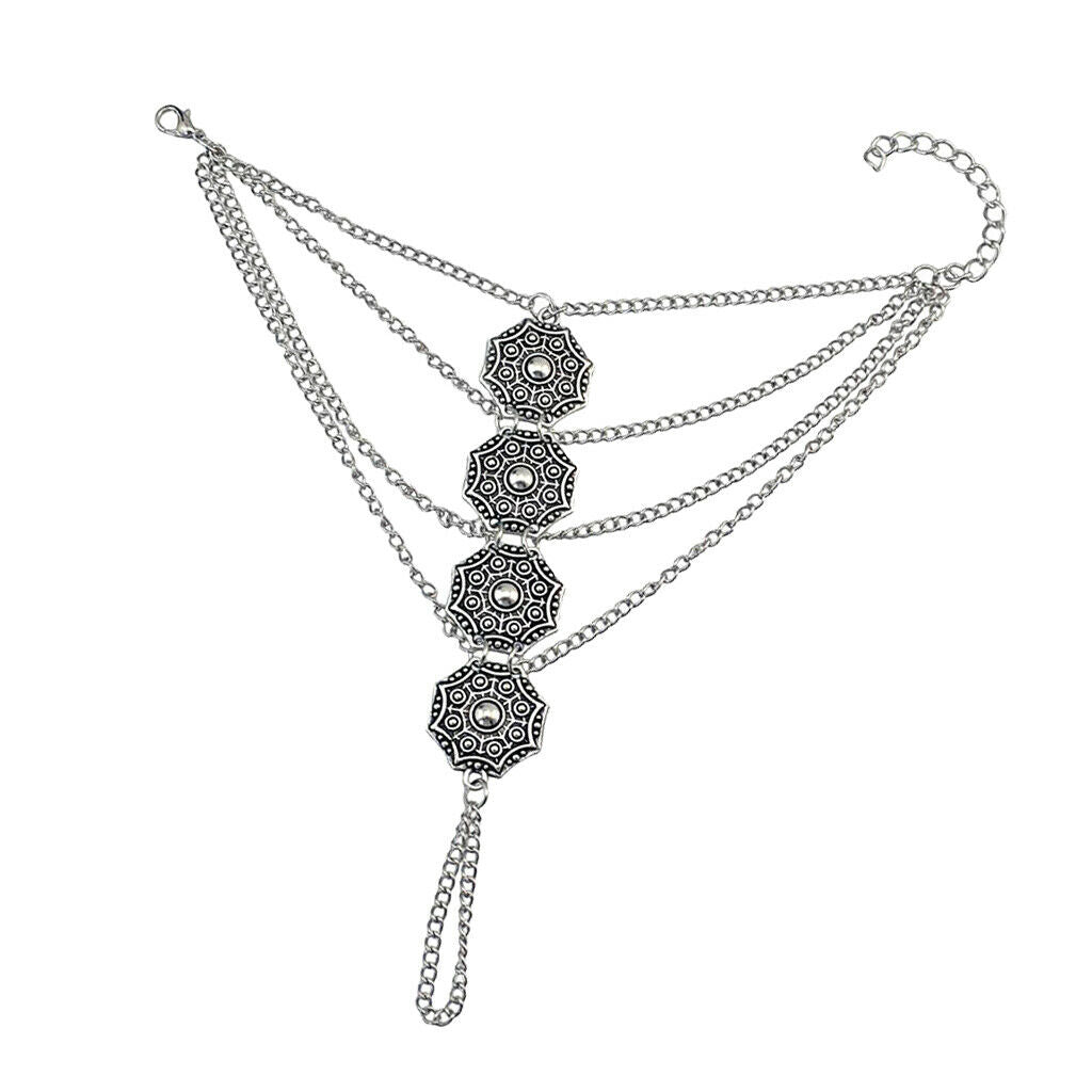 Multi Chain Tassel Bracelet Bangle Slave Finger Chain Hand Harness Ornaments