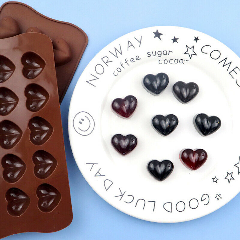 Heart Shaped Silicone Chocolate Fondant Cake Mold Ice Cube Mould Baking T.l8