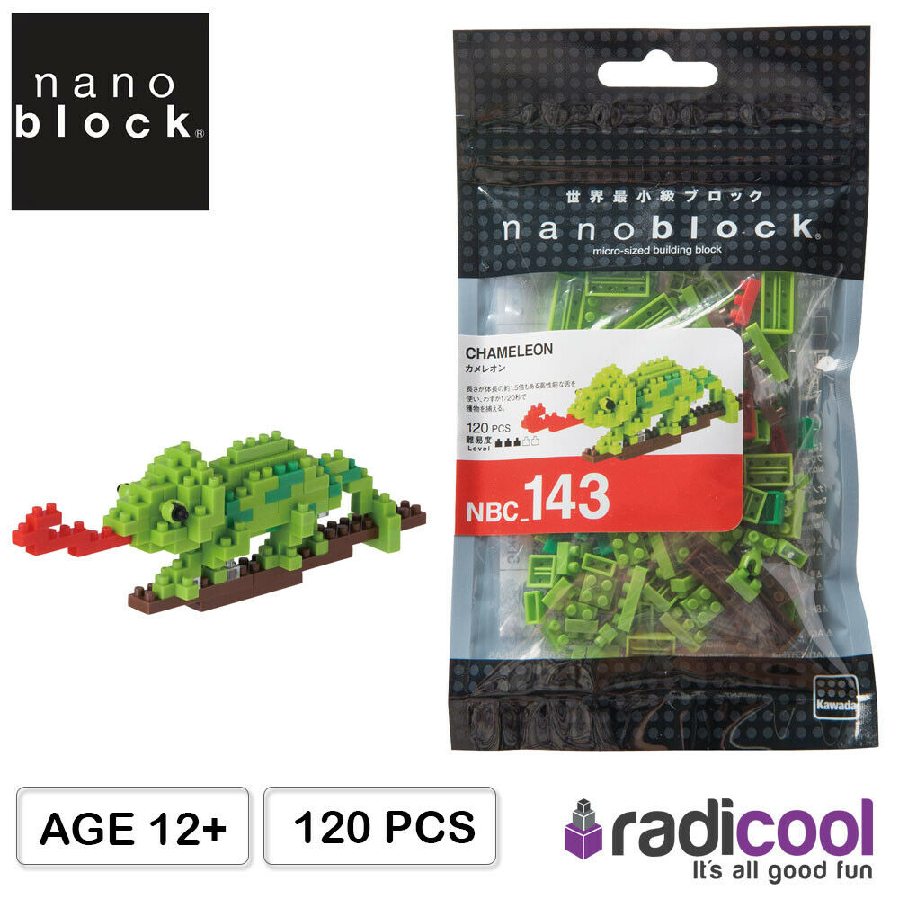 NBC143 nanoblock Chameleon [Mini Collection Series] Micro-Sized 120 pcs Age 12Y+