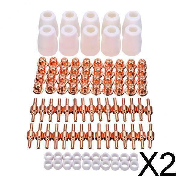 2X 100 x Air Plasma Cutter Consumables For PT-31 LG-40 Torch CUT-40 Nozzles