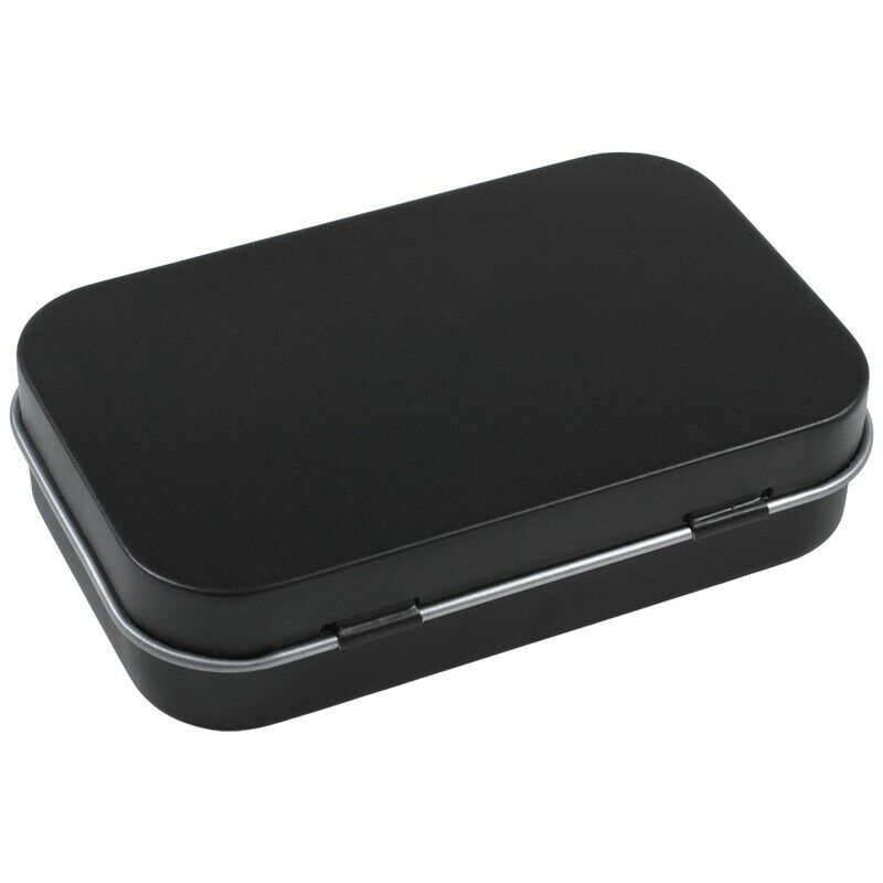 95x60x21mm Black Tin Box Black Metal Box With Matte Candy Box Small Box Q2M5