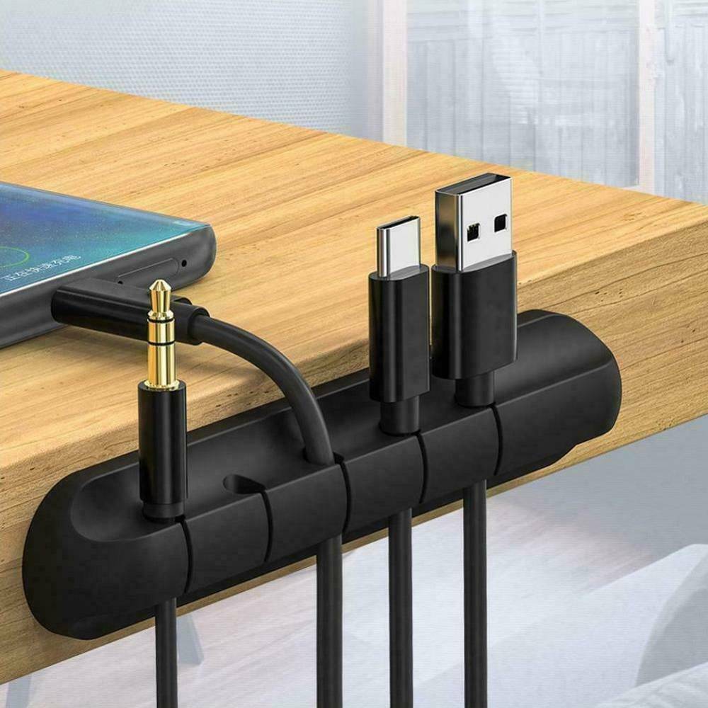 HOT Cable Drop clip desk tidy organiser wire cord lead USB CHARGER HOLDER DIY