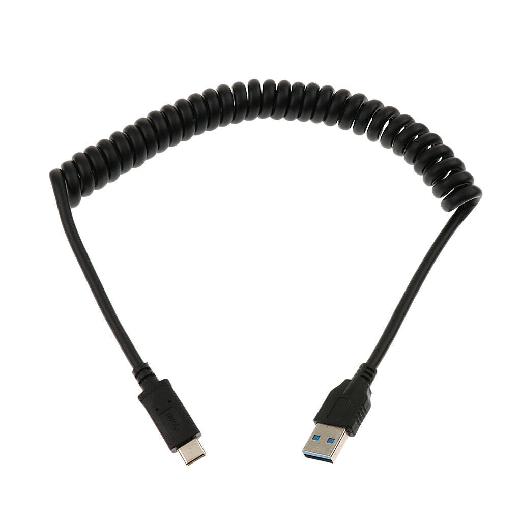 1 piece USB 3.0 to Type C Extension Coiled Cable Usb 3.0 Male to Usb C