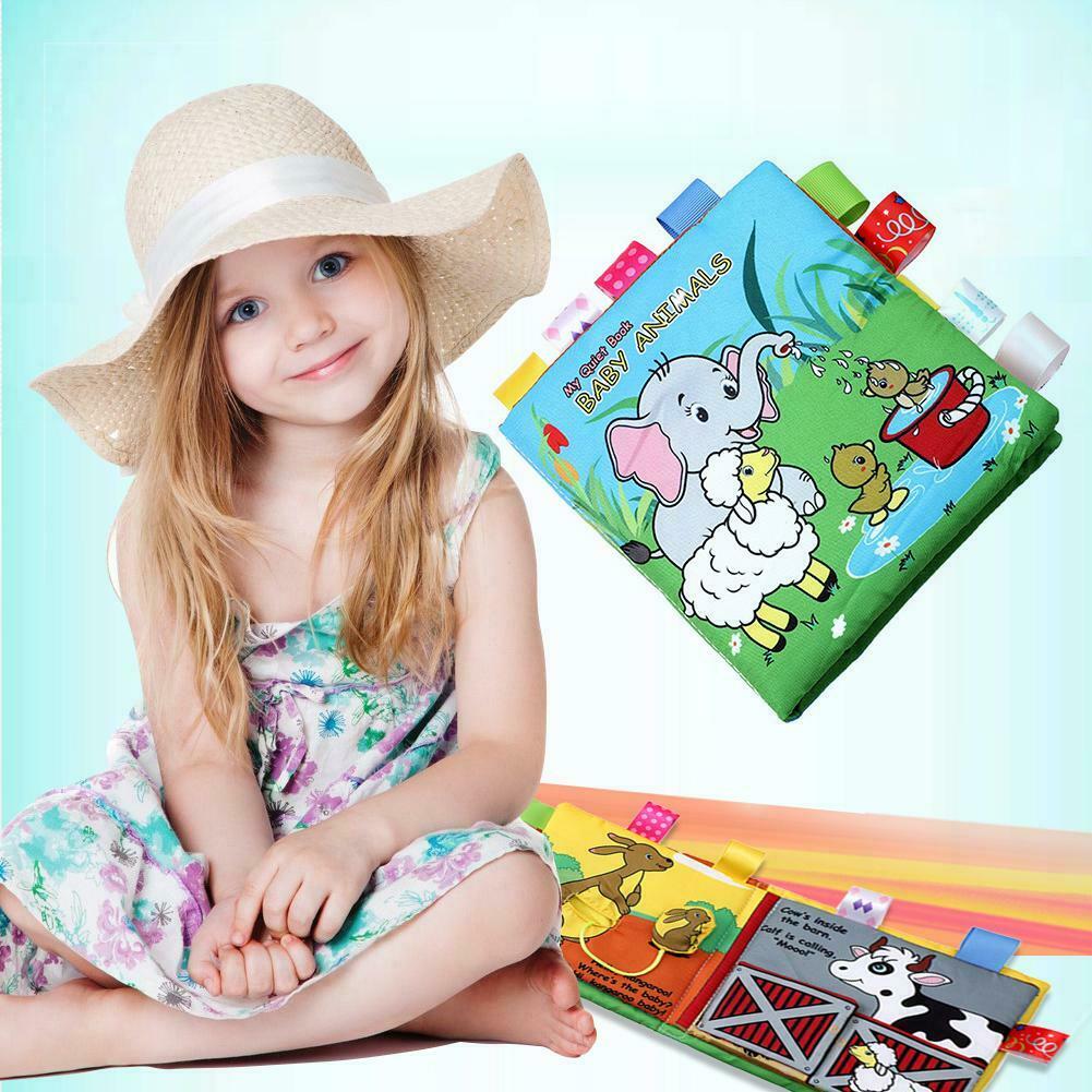 Cartoon Baby Cloth Book Colorful Early Learning Montessori Quiet Books @