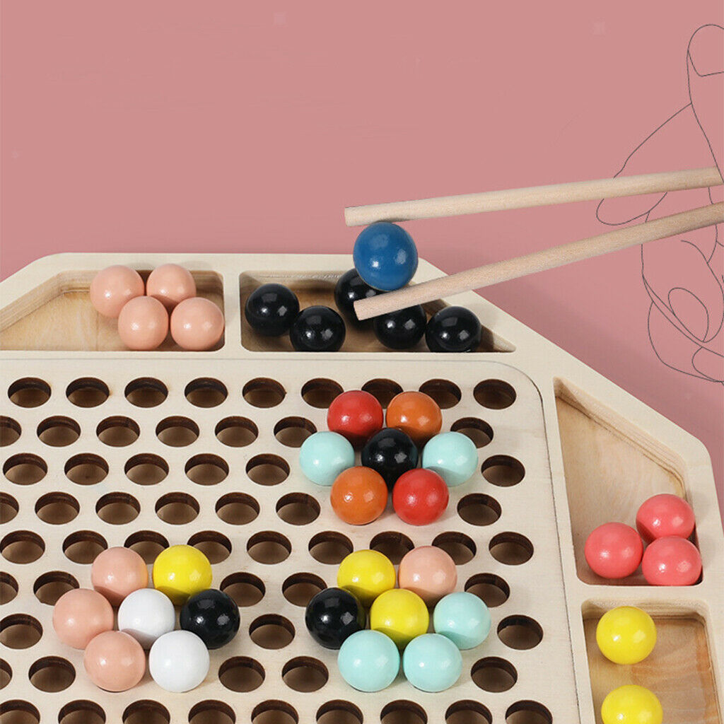Wood Beads Game Board Early Children Preschool Toddler Toys Matching Game