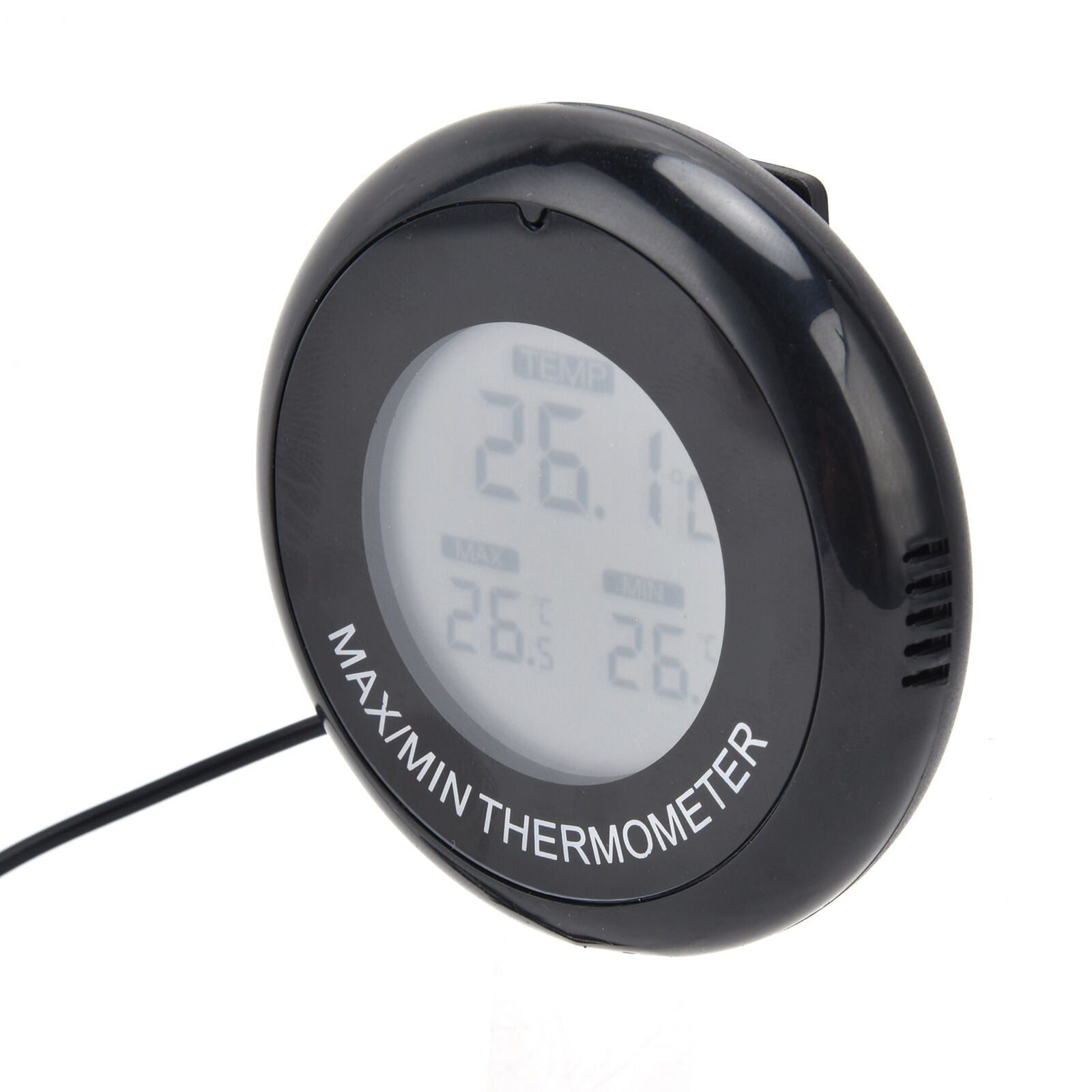 Digital Round Thermometer Magnetic Suction Cup Temperature Meter Fish Tank XX
