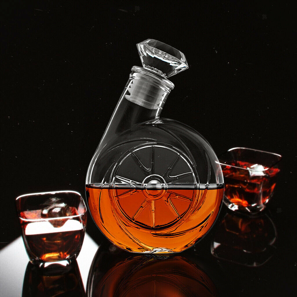 Blower Shaped 500ml Glass Decanter Elegant with Stopper for Wine Water