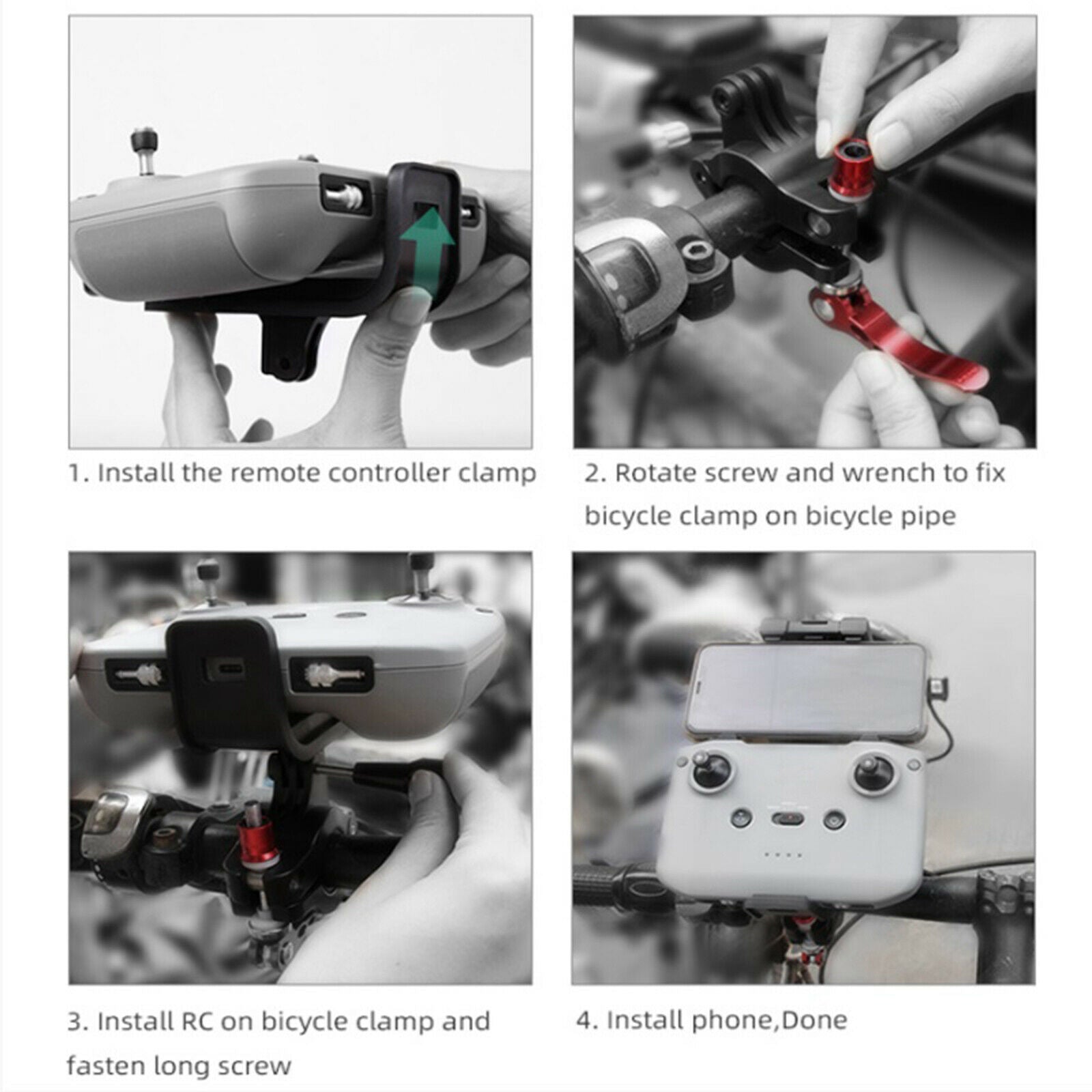 Drone Remote Controller Bike Bracket Holder Clamp for Dji Mavic Air 2S Spark