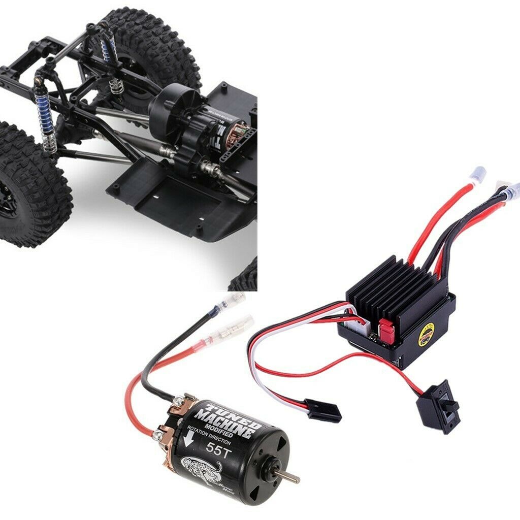 Metal 540 55T Motor w/ 60A ESC for Axial SCX10 RC4WD D90 RC Car Accessories