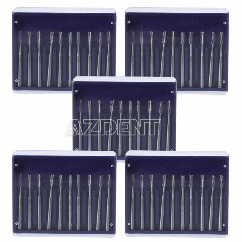 5 X Dental Tungsten Steel Burs FG1558 For High Speed Handpiece 1.6mm 10pcs/Kit