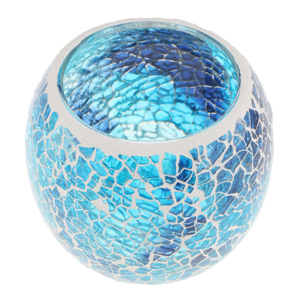 Mosaic Glass Votive Candle Holder Tea Light Bowl Candelabra Candlestick #10