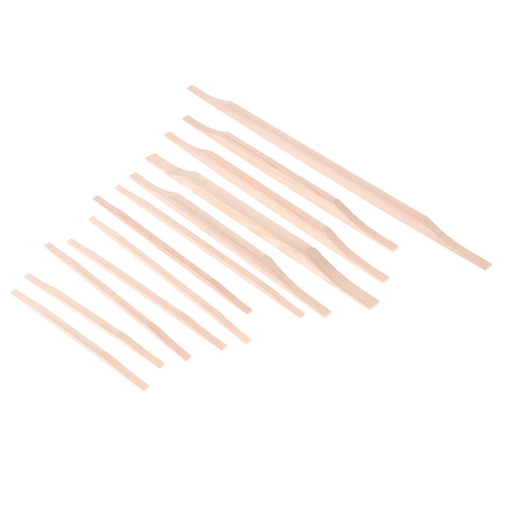 12 Pieces Luthier Tool Bracewood Kit for Acoustic Guitar