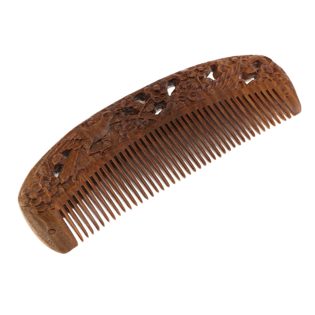 Handmade Polishing Natural Wooden Scalp Massage Detangling Comb Brush L166