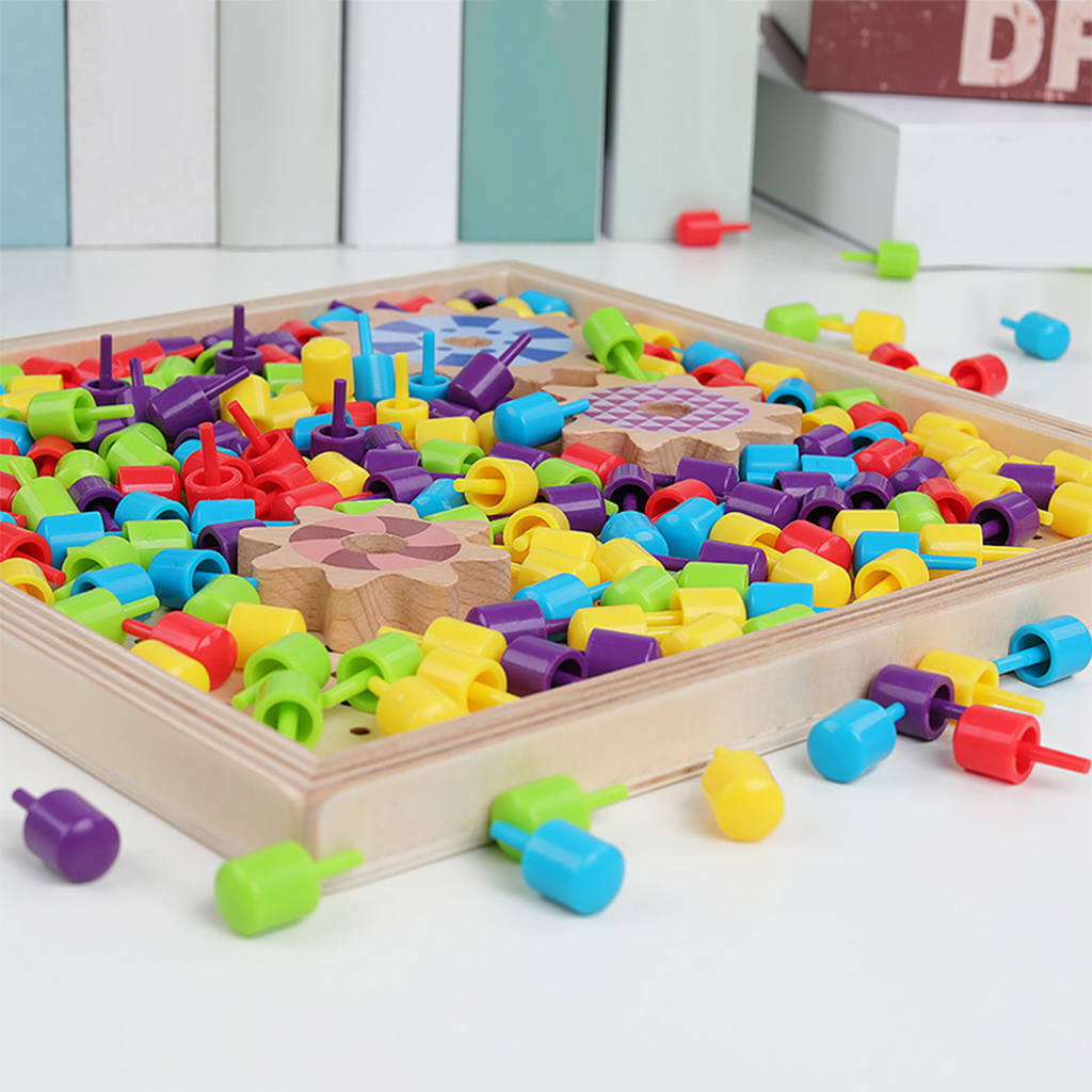 Creative Mushroom Nails DIY Building Blocks Bricks for Birthday Party Baby