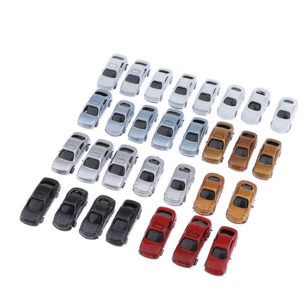 Lots 35 1:200 Z Gauge Plastic Car + Truck Mini Diorama Sand Table Accessory